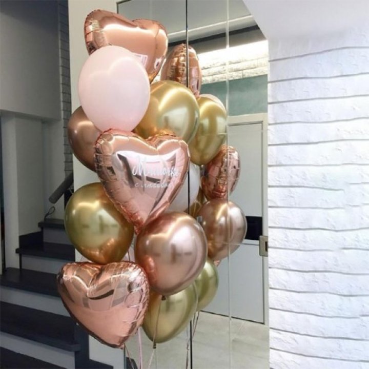 Фонтан шаров "От сердечка" с доставкой в Великом Новгороде