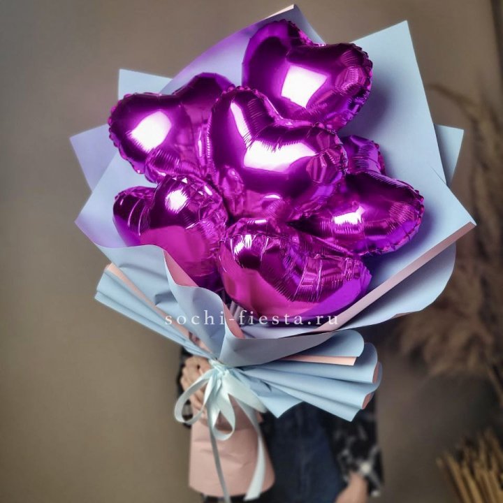 Букет из шаров сердец  в Великом Новгороде