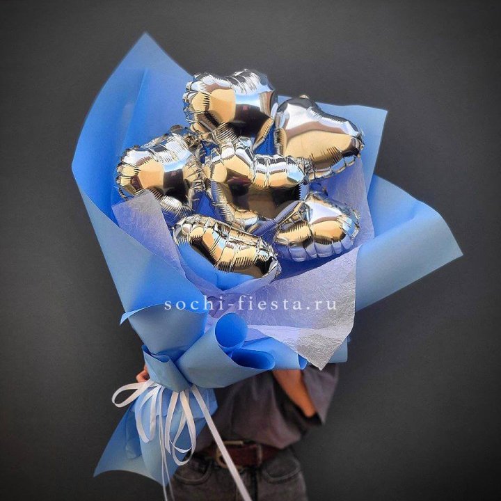 Букет из шаров сердец  №2 в Великом Новгороде