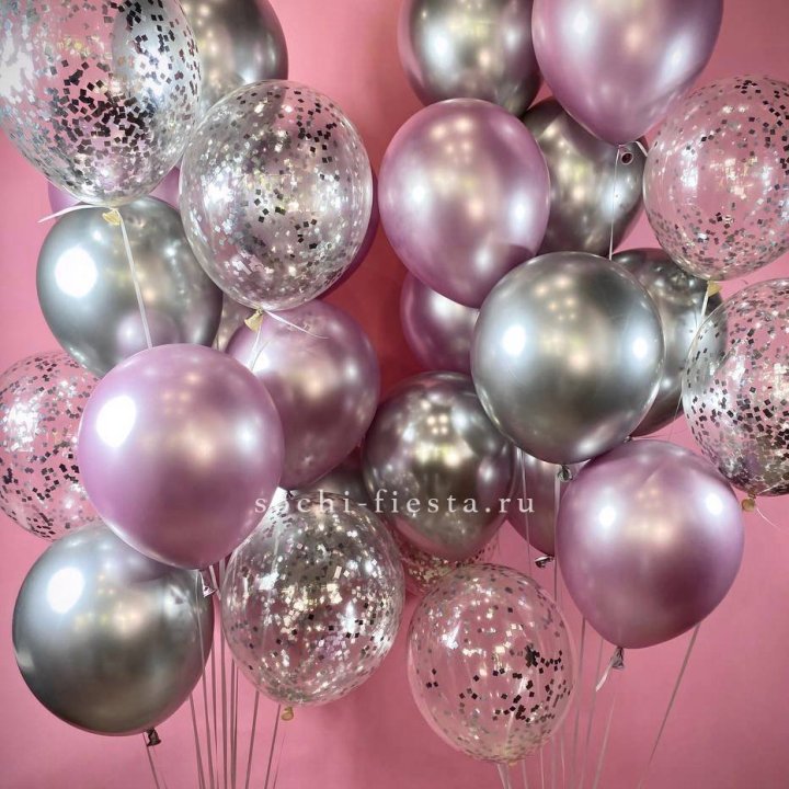 Фонтан шаров "Сильвер пинк" в Великом Новгороде