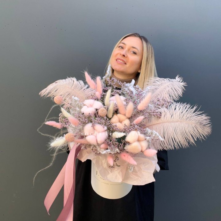 Авторский бокс с сухоцветами в Великом Новгороде