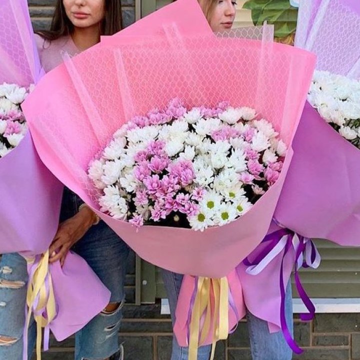 Букет хризантем №3 в Великом Новгороде