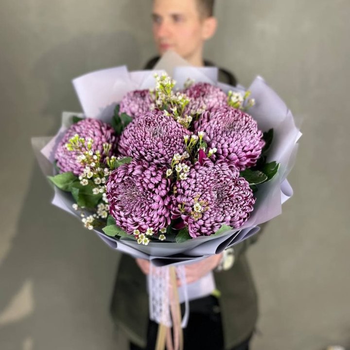 Букет хризантем "Палермо" в Великом Новгороде