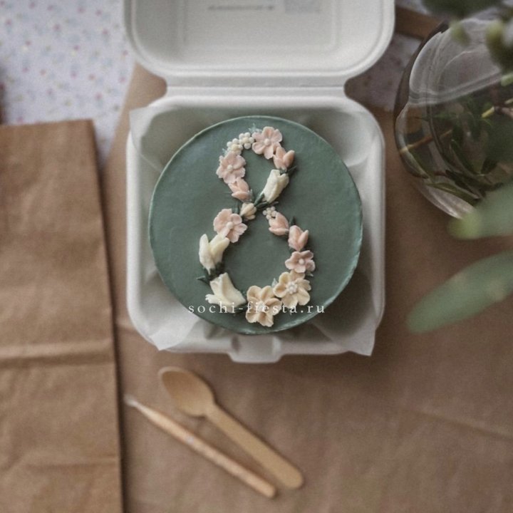 Бенто-торт "8 марта" green  в Великом Новгороде