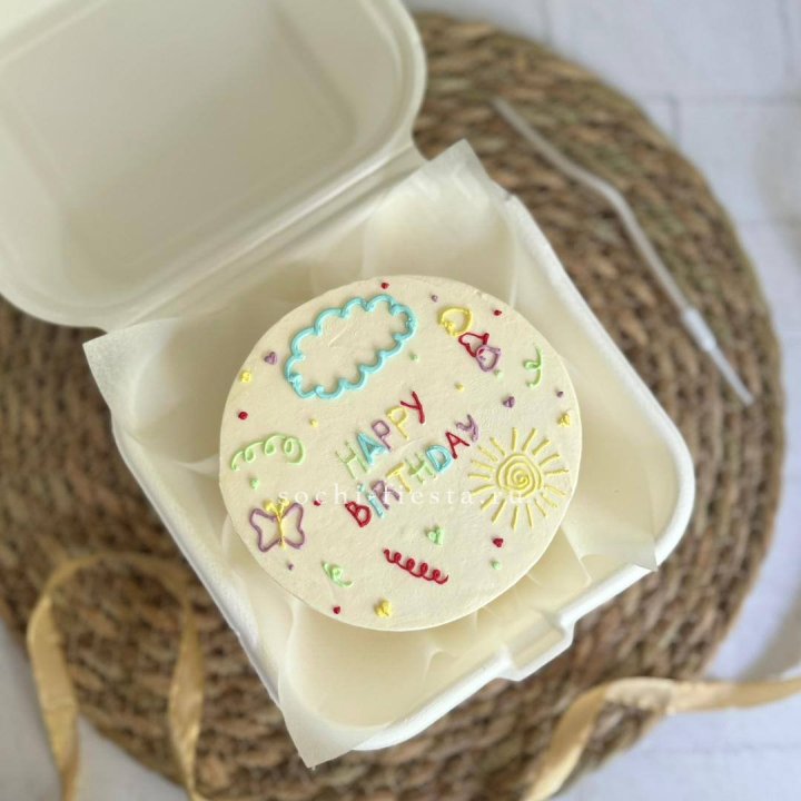 Бенто-торт "С днем рождения!"  с доставкой в Великом Новгороде