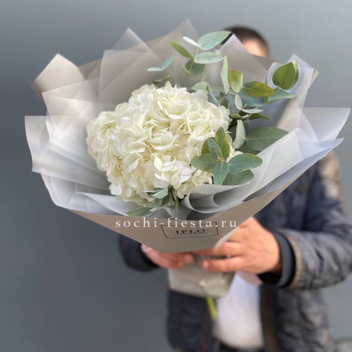  Букет  из белой гортензии в Великом Новгороде