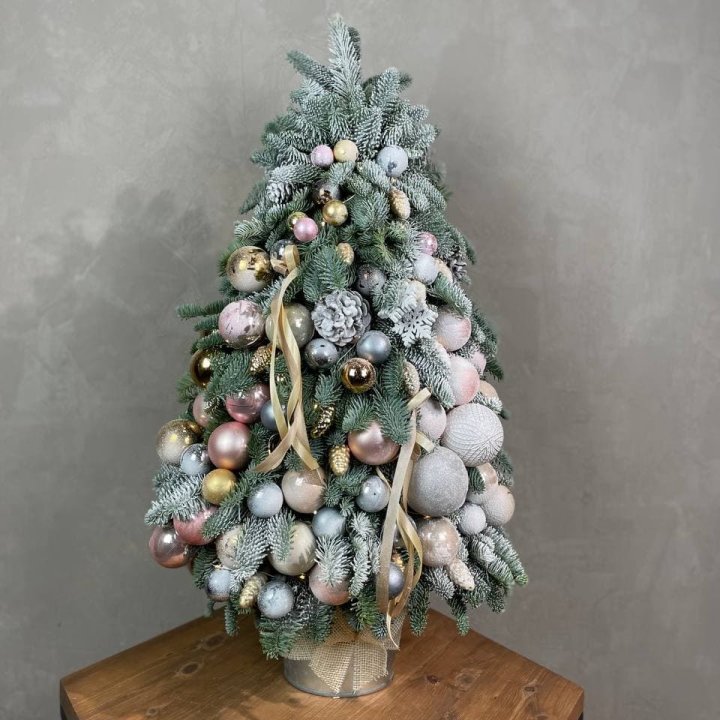 Новогодняя ёлка из веток датского нобилиса в Великом Новгороде