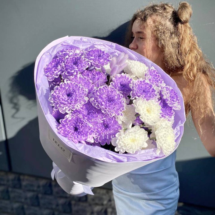  Букет хризантем "Сирена" в Великом Новгороде