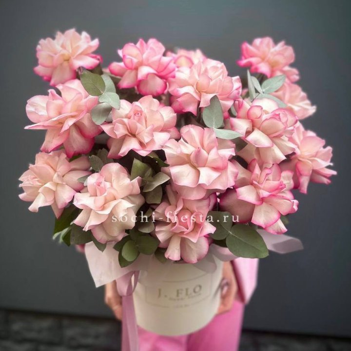 17 Французских  роз Венди в боксе в Великом Новгороде