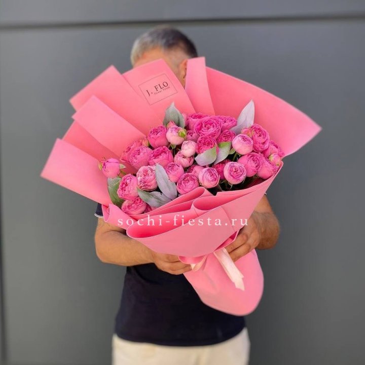 Пионовидные розы баблс №2 с доставкой в Великом Новгороде