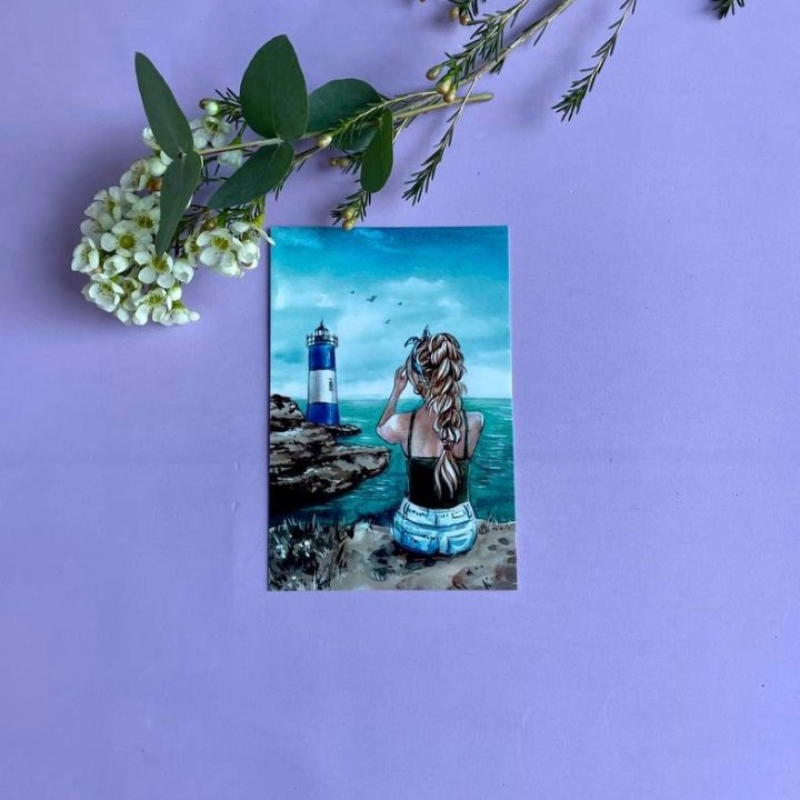 Открытка к букету "Океан" в Великом Новгороде