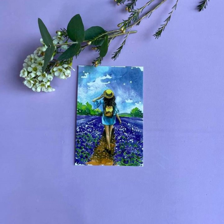 Открытка к букету "Цветочная дорога" в Великом Новгороде