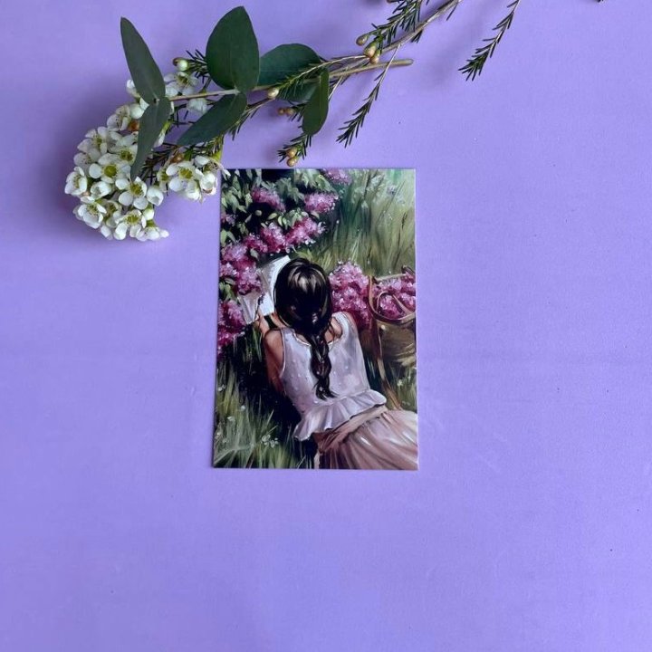 Открытка к букету "Среди пионов" в Великом Новгороде