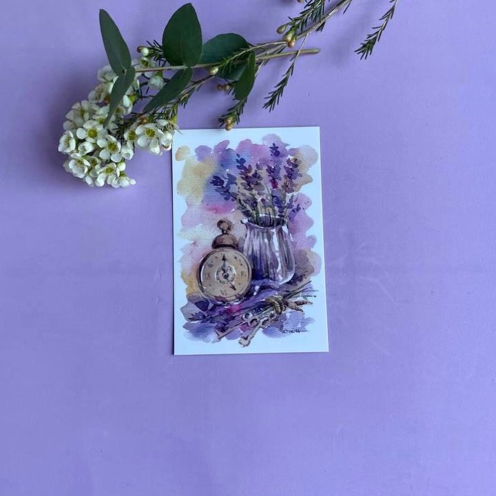 Открытка к букету "Часы" в Великом Новгороде