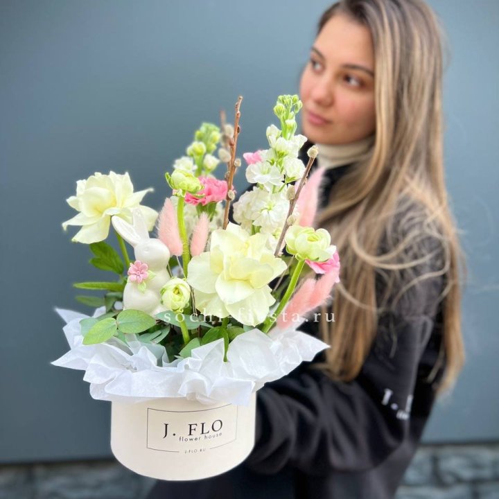 Цветочный бокс "Пасхальная композиция" в Великом Новгороде