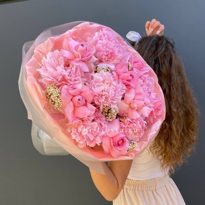  Букет с пионами "Пинки" в Великом Новгороде
