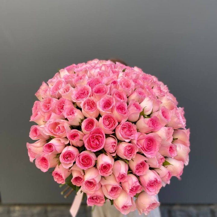 101 розовая роза в Великом Новгороде