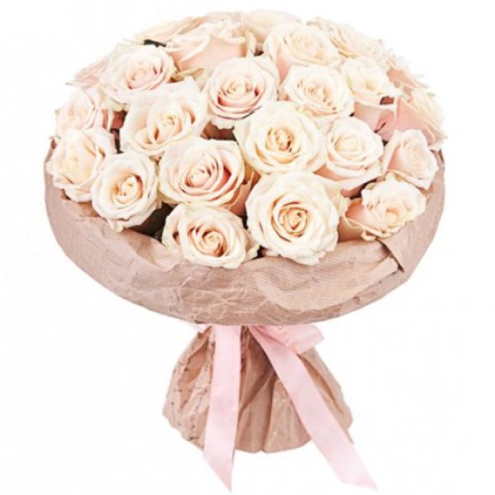 25 кремовых роз "Craft" в Великом Новгороде