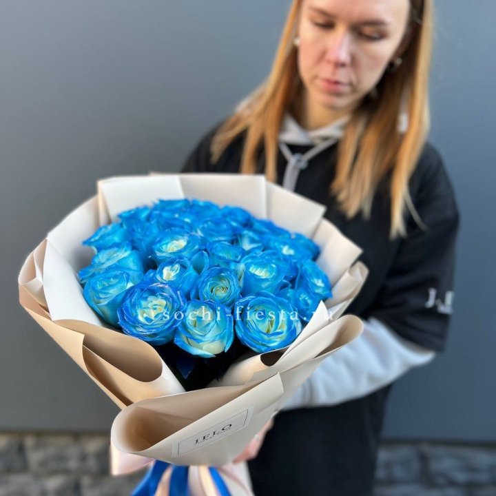 Букет синих роз блю логан в Великом Новгороде