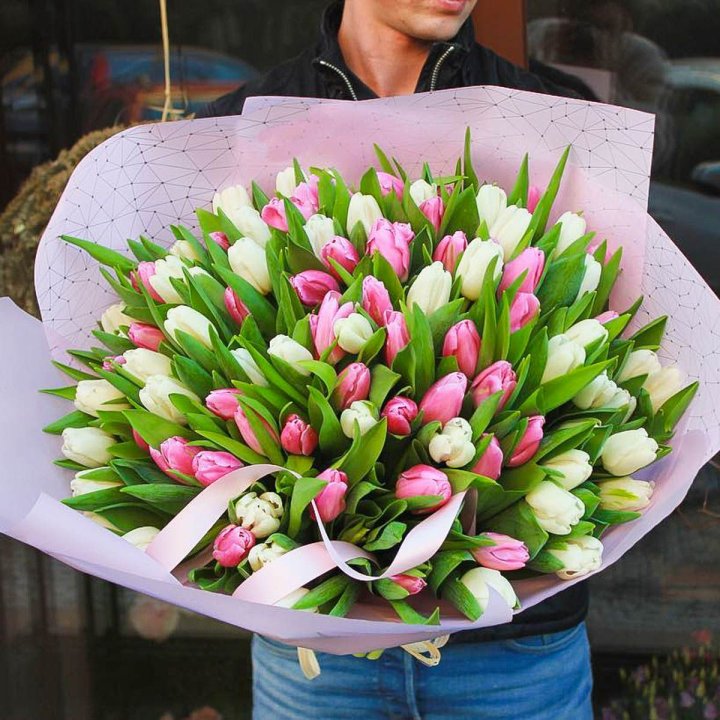 101 тюльпан микс в Великом Новгороде