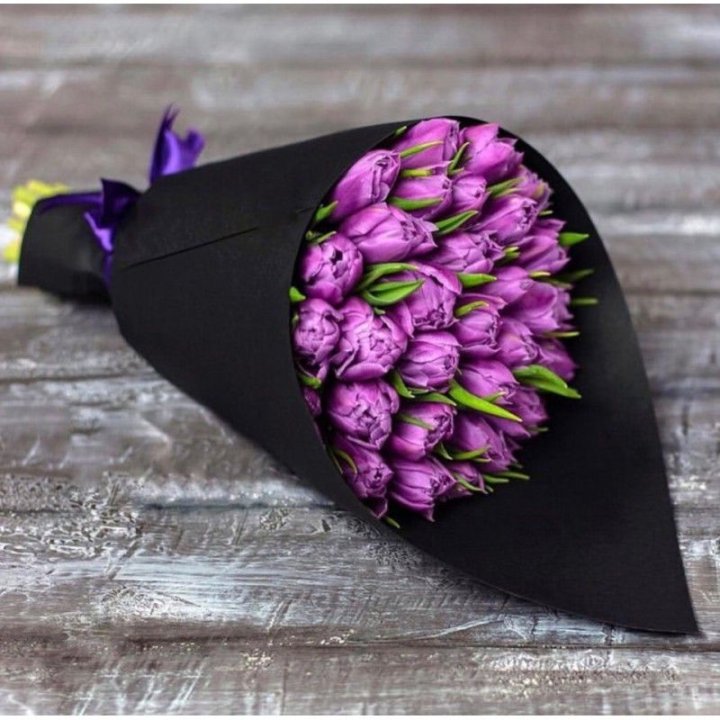 Пионовидные тюльпаны блэк в Великом Новгороде